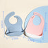 Silicone Bibs for Babies and Toddlers, 2 Sets Feeding Bibs for Boys and Girls, Adjustable Soft Waterproof with Food