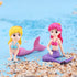 MAOMIA Miniature Mermaid Figurines, 4 Pcs Mini Toy Figure Collection for Birthday Cake Toppers and Decoration