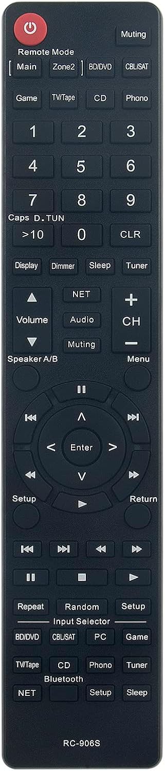RC-906S Replace Remote Control for Integra Receiver DTM-7 DTM-6 DTM-40.7