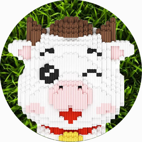 Set 1983 14 BDYDT Dairy Cattle Micro Building Blocks Pieces Gift for Adults and Kids Ages Years and Up