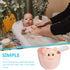 Kisangel Baby Shampoo Rinse Cup Large Capacity Thickened Pp Material Comfortable Round Handle Tear-Free Waterfall