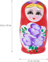 TOYANDONA Russian Nesting Dolls for Kids, Wood Matryoshka Doll Stacking Nested Set, Handmade Girl-Pattern Toys