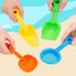 7 PCS Castle Foldable Beach Sand Buckets Toy Set with Shovels, 3L Silicone Collapsible Bucket for Kids, Camping Gear