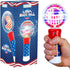 ArtCreativity 7.5 Inch Light Up Patriotic Magic Ball Wand, Flashing LED Spinner Toy for Kids, 4th of July Favor