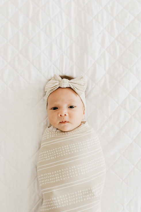 Copper Pearl Large Premium Knit Baby Swaddle Receiving Blanket Clay