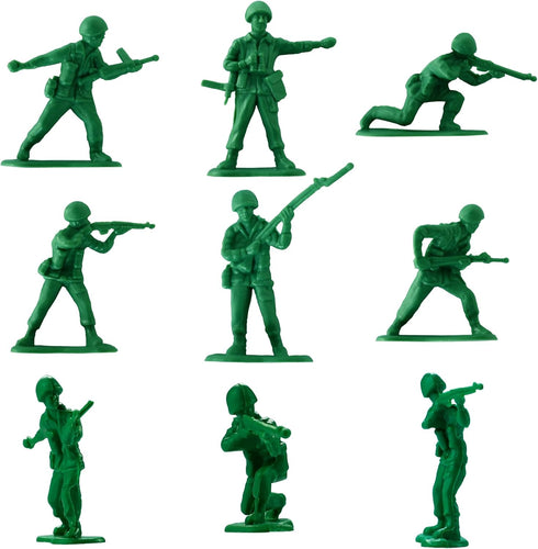 HAPTIME Classic Toy Soldiers Set (50 pcs), Plastic Army Men Action Figures for Creative Play and Learning Adventures