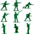 HAPTIME Classic Toy Soldiers Set (50 pcs), Plastic Army Men Action Figures for Creative Play and Learning Adventures