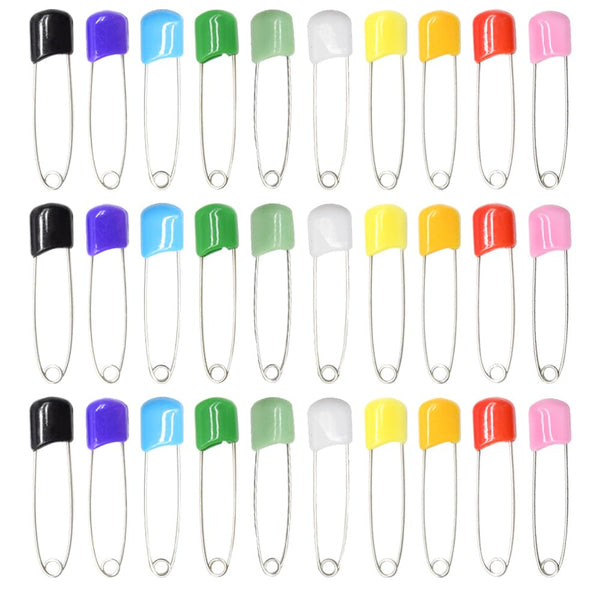CEEYSEE 50 Pieces Safety Pins Diaper Pin 2.12 Inch Stainless Steel Nappy Pins