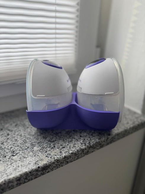 Generic Momcozy M5, M5 s1 Breast Pump Stand for Lite, Hands-Free Holder, Leak-Proof Storage Solution, Compact Design