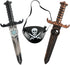 Firesofheaven 3-Piece Pirate Set - Pirate Sword, Blindfold, Treasure Game for Halloween Party, Outdoor Pirate Cosplay