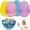 The Dreidel Company 8 Inch Massive Translucent Easter Eggs (4 Pack) Colorful