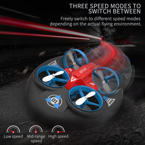3 1 360 In Sea Land and Air Rolling Waterproof RC Drone,AIROKA Four Axis Aircraft High Speed Drift Cars RC Foam Boat