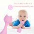 0-12 Baby Rattle Teething Toys Cat Silicone Teether Rattles for Baby Months Food Grade Silicone (Pink)