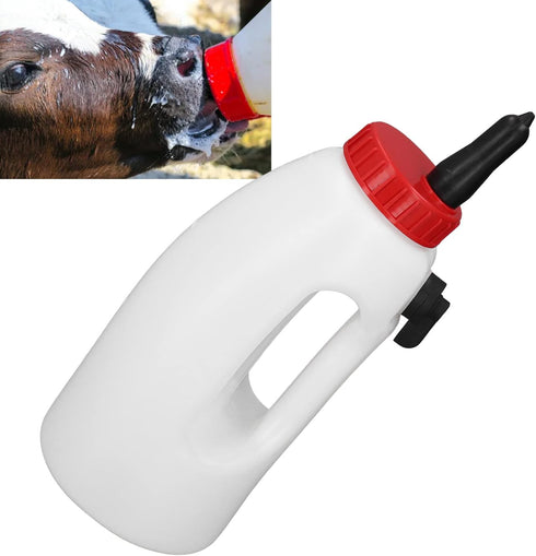 Jiawu 4L Calf Bottle, Calf Milk Feeding Bottle Nursing Bottle Calf Milk Feeder Bottle Farm Equipment with Handle