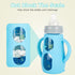9oz,Anti 3 Pack Silicone Sleeves with Handles for Mam Glass Baby Bottles Breakage Baby Bottle Holder with Handles