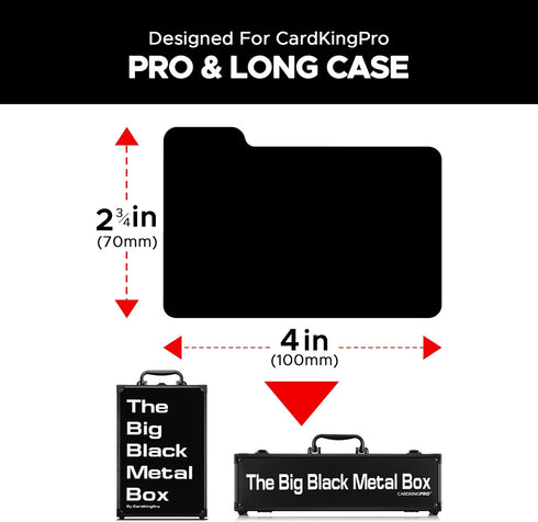 CardKingPro 16pcs Playing Card Dividers | Writable Tabs | 100 x 70mm | Designed for Long & PRO Edition Cases