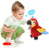 (Patent) Talking Parrot Plush Toy, Cute Mimicry Pet Animal Toy, Electronic Birthday Present for Kids (RED)