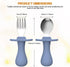 2 Pcs Toddler Utensils Set, Stainless Steel Forks and Spoons for Children, Safe Flatware Metal Kids Cutlery with Round