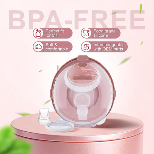 CozyBabe 2pcs 24mm Set S1/S2/S9 S1/S2/S9 Double-Sealed Collector+Flange Compatible with Spectra Breast Pump
