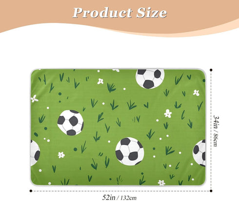 miaozhen 52" 34" Green Field Football Changing Pad Covers Water Resistant Sheet Cover Underpads Changing Pee Mats