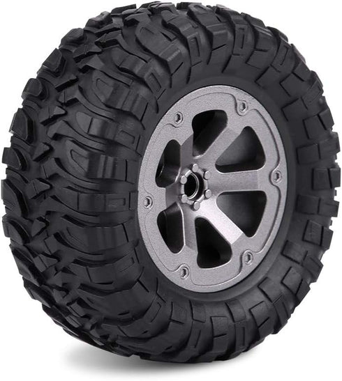 GOTOTOP RC Tires Rubber, 4Pcs Off-Road Car Rubber Tyres for 1:16 RC Crawler Car Accessory Part
