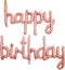 Happy Birthday Balloons Banner - 16 Inch Mylar Foil Letters for Kids and Adults, Reusable Ecofriendly Material