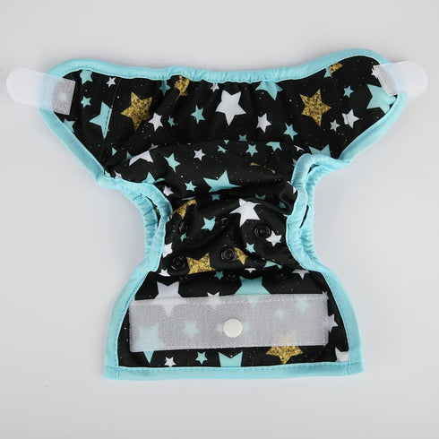 Sigzagor Newborn Baby Cloth Diaper Cover Nappy Hook and Loop (Twinkle Stars)