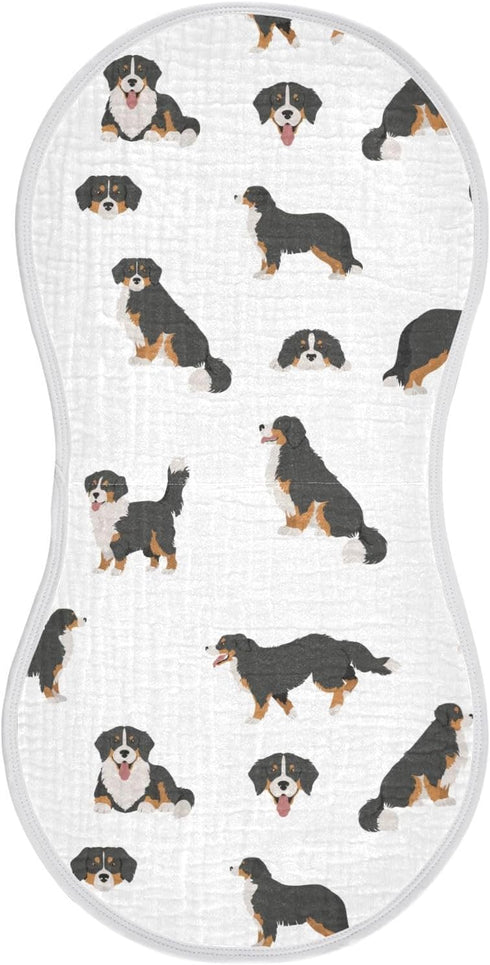 vvfelixl Baby Burp Cloths Bernese Mountain Dog Baby Newborn Cotton Burping Cloths