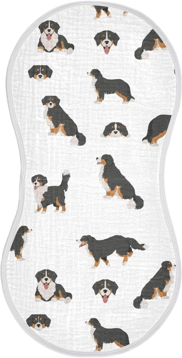 vvfelixl Baby Burp Cloths Bernese Mountain Dog Baby Newborn Cotton Burping Cloths