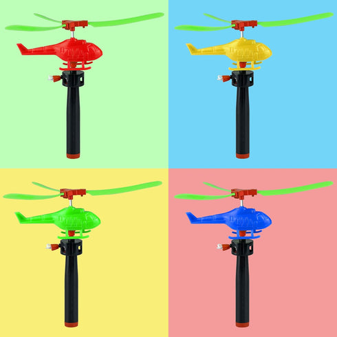 XIPEGPA 20PCS Colorful Helicopter Airplane Flying Helicopter with Airplane Launcher for Party Favors Birthdays