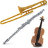 3+ Safari Ltd Musical Instruments TOOB - Figurines: Trombone, Flute, Saxophone, Guitar, Violin, Horn, Trumpet, Clarinet