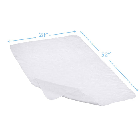 28" 52" American Baby Company Waterproof Flat Reusable Crib Mattress Pad Protector, Embossed Quilt-Like Crib Protective