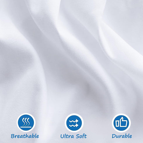 Love2Sleep 100% 800 Count, (24" 38"+10") Inch Dust Ruffle Crib Skirt, Egyptian Cotton Thread Mini Crib Size x Drop