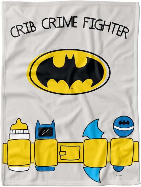 LOGOVISION Batman Lightweight Baby Blanket - 30"X40", Crib Crime Fighter Design for Infants Girls & Boys
