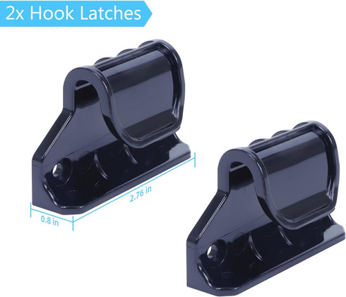 Retractable Baby Gate Replacement Parts for Mesh Gate Retractable Dog Gate Full Set Wall Mounting Kits Hardware with Brackets, Hooks, Latches, Screws for Retractable Gate Stair Gate, Black