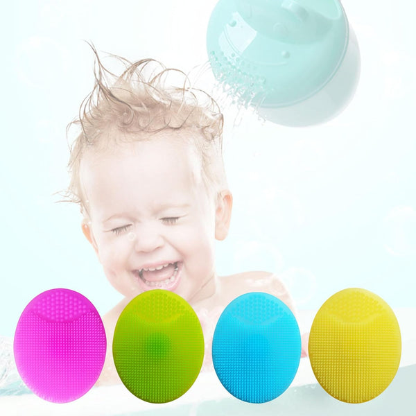 Qsvbeeqj Silicone Shampoo Brush for Baby Infant Bathing Soft Silicone Boys Kids Shower Brush Head Hair Washing Massage