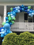 50Pcs Blue Green Balloons 12inch, Light Green and Vintage Klein Blue Confetti Balloons for Party