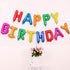 Rainbow Happy Birthday Balloons Banner, 16 Inch Mylar Foil Letters, Reusable Party Decorations