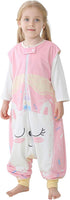 HAHASHOW Baby Sleeping Sack Sleeveless, Toddler Sleeping Bag with Legs, Swaddle Wearable