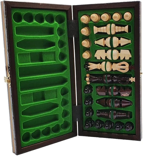Muba Beautiful Handcrafted Wooden Chess Set with Board and Handcrafted Pieces - Gift Idea (12'' Royal)
