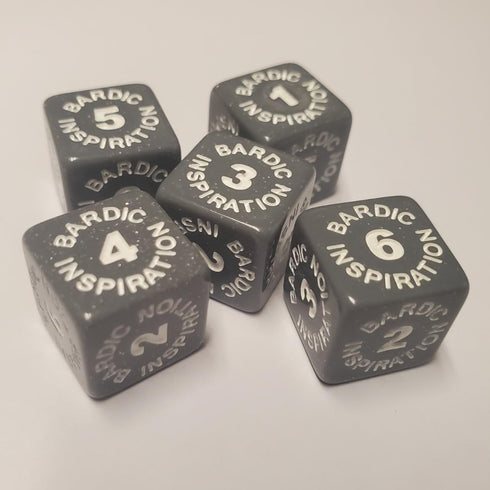 Bardic Inspiration Dice - Compatible with Dungeons and Dragons (5 Pack)