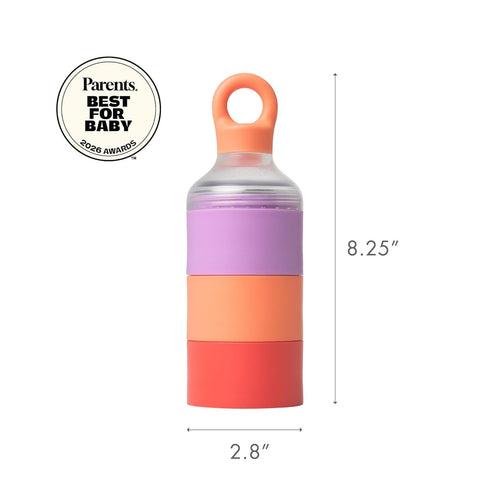 Boon Triful Baby Formula Dispenser On The Go - Insulated Stainless Steel Formula Containers with Stacking Design - Baby