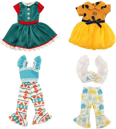 BM 10 Sets 14.5 Inch 14 -14.5 Inch American Doll Clothes Outfits Dolls Handmade Casual Wear Clothes and Other Dolll
