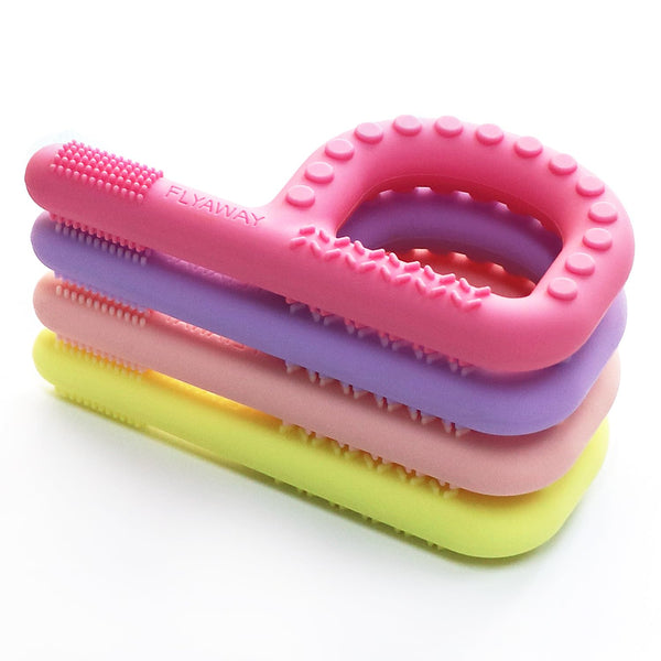 Sensory Chew Toys for Autistic Children, 4 Pack Silicone Teething Toys for Infants, P Shape Teething Sticks