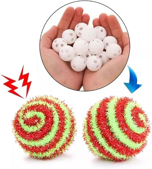 10Pcs White Rattle Balls Inserts for Rattle Box, Noise Maker for Animal Puppet Doll Baby Pet