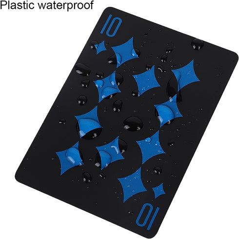 SFALCI 1pc Waterproof Plastic Poker Playing Cards PET Table Games Halloween/Thanksgiving Day (Blue x Silver)