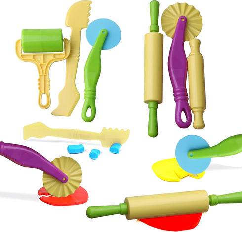 Dough Tools Set for Kids Ages 2-4 - 25pc Creative Play Accessories with Molds and Cutters