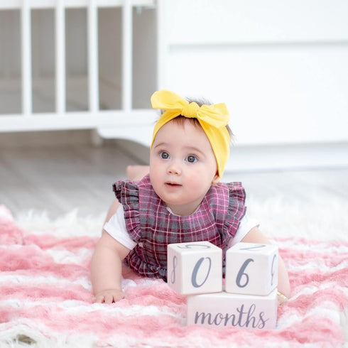 Handmade Cotton Baby Girl Headbands with Bows, Infant & Toddler Hair Accessories