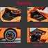 Toy Cars Model Koenigsegg Jesko, 1/24 Orange Alloy Die-cast Vehicle with Sound and Light