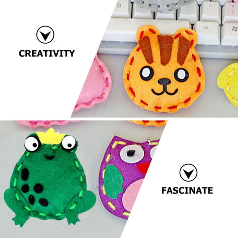 Educational 12 Pcs Sewing Kit, Stuffed Animal Sewing Kit DIY Felt Animals Craft Kit for Beginners Girls Boys.
